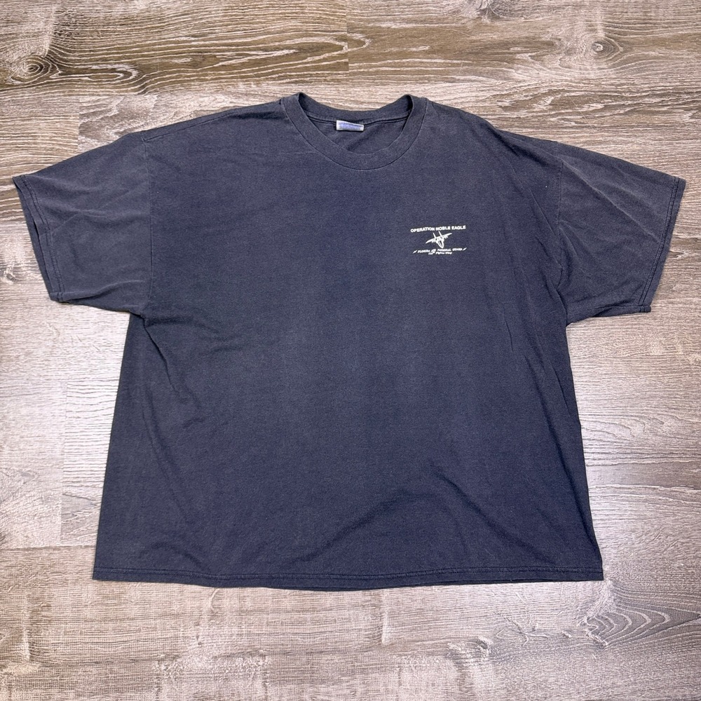 VTG Hanes Operation Noble Eagle Shirt‎ Mens 2XL Black Florida Air National Guard